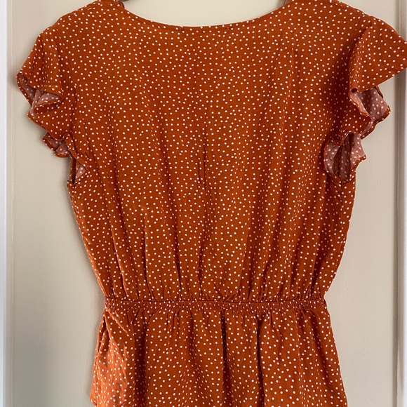 Orange Polkadot Top - Picture 2 of 2